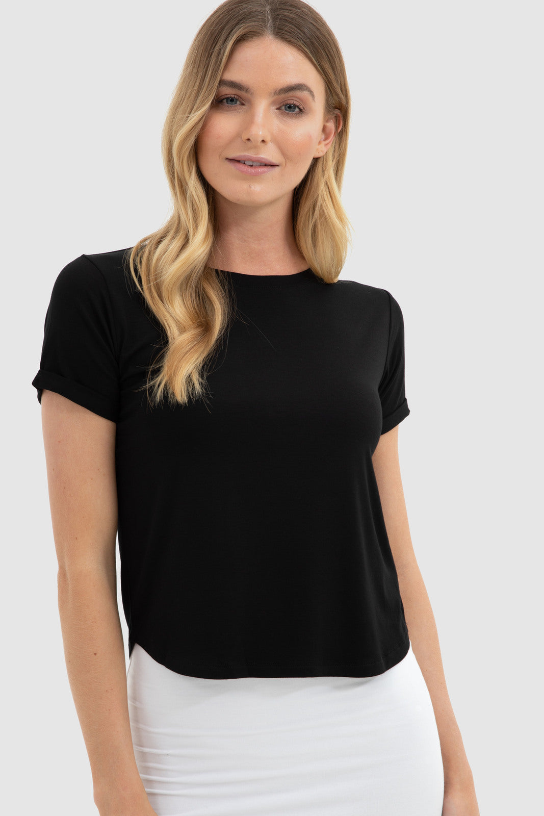 Black Bamboo Tee - Short Length