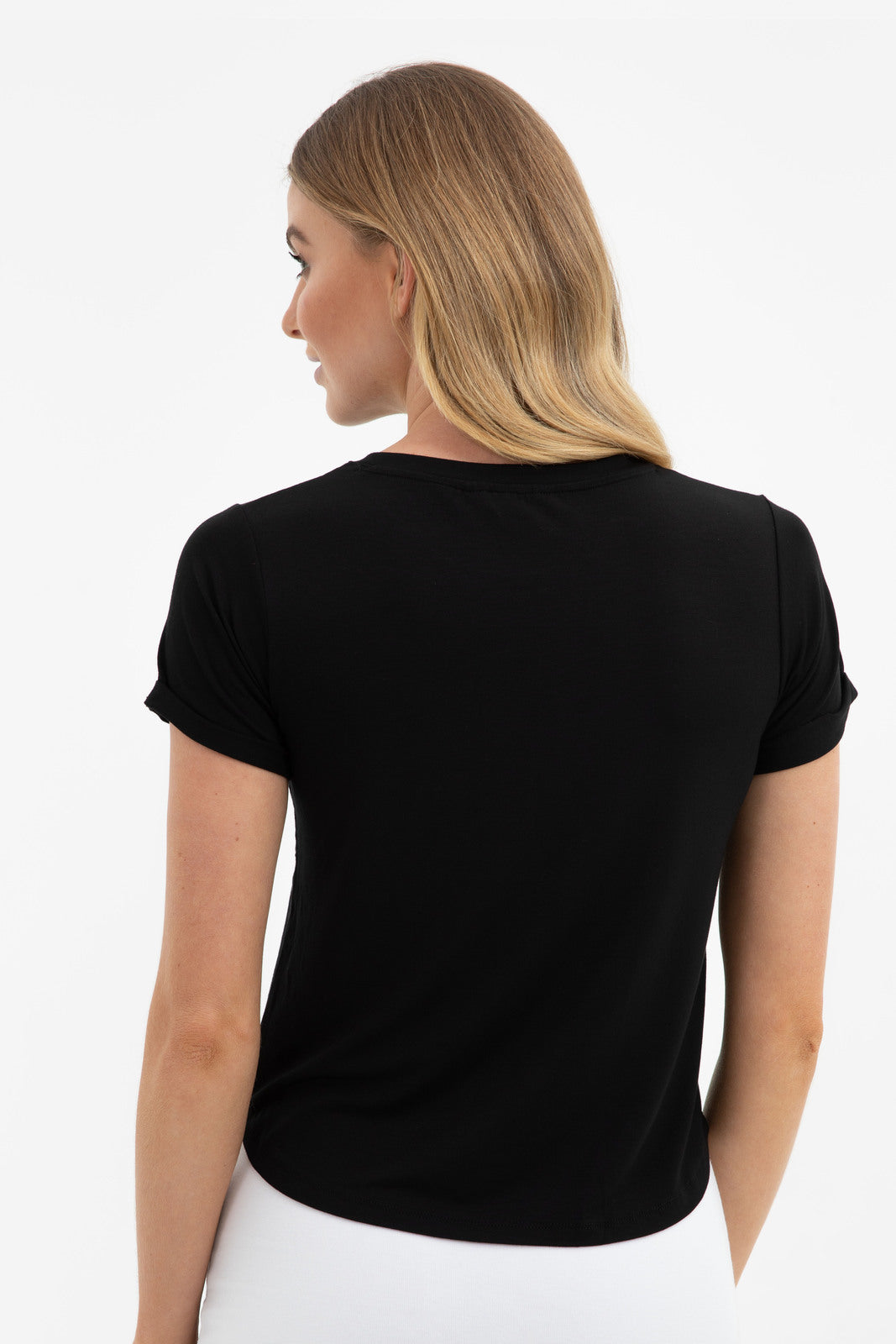 Black Bamboo Tee - Short Length