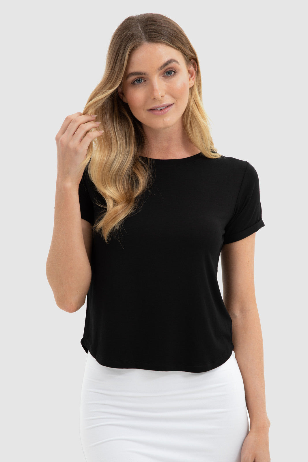 Black Bamboo Tee - Short Length