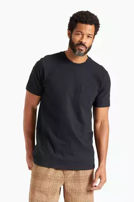 Black Slub Pocket T-Shirt - Basic Short Sleeve - Affordable