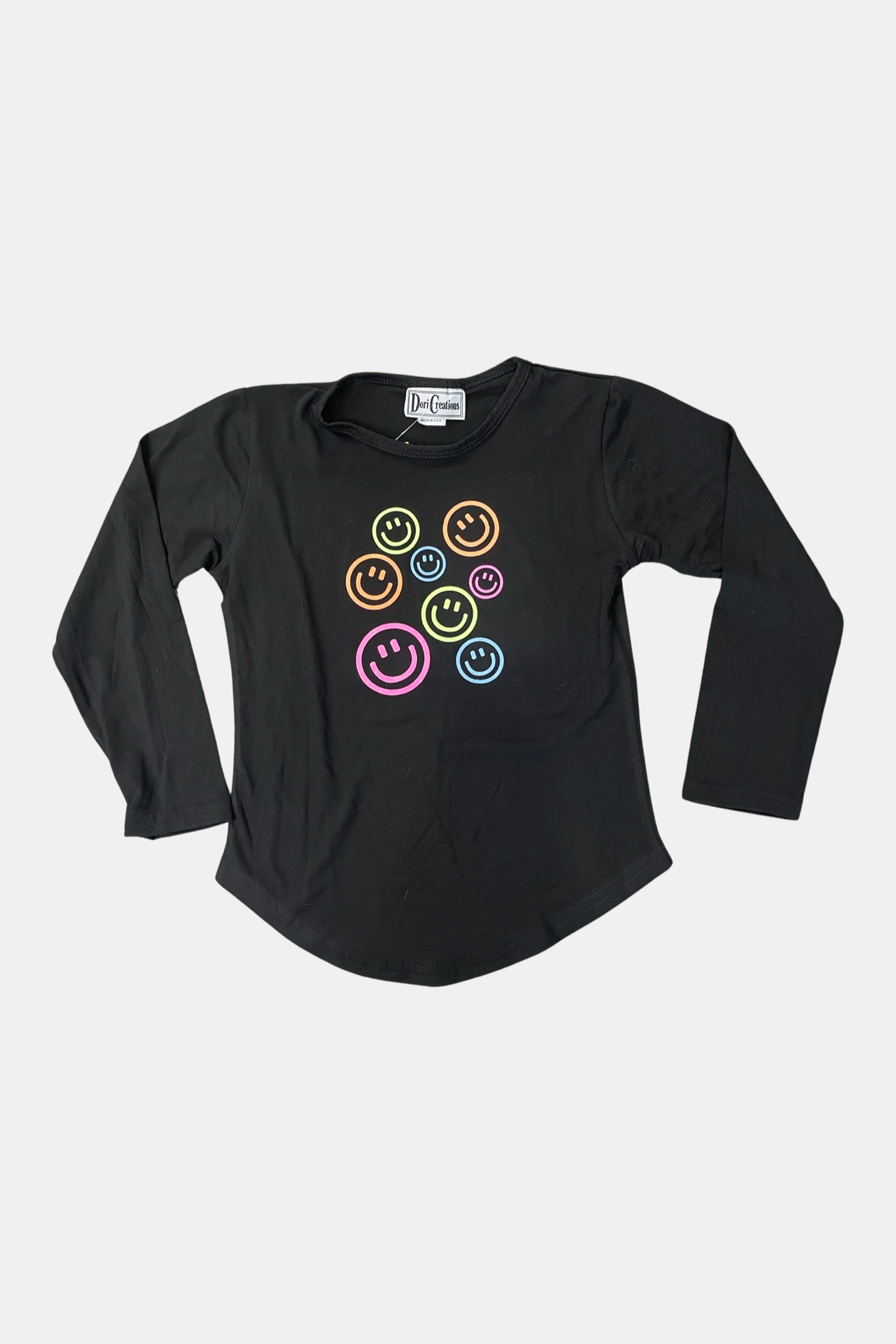 Black Smiley Long Sleeve T-Shirt