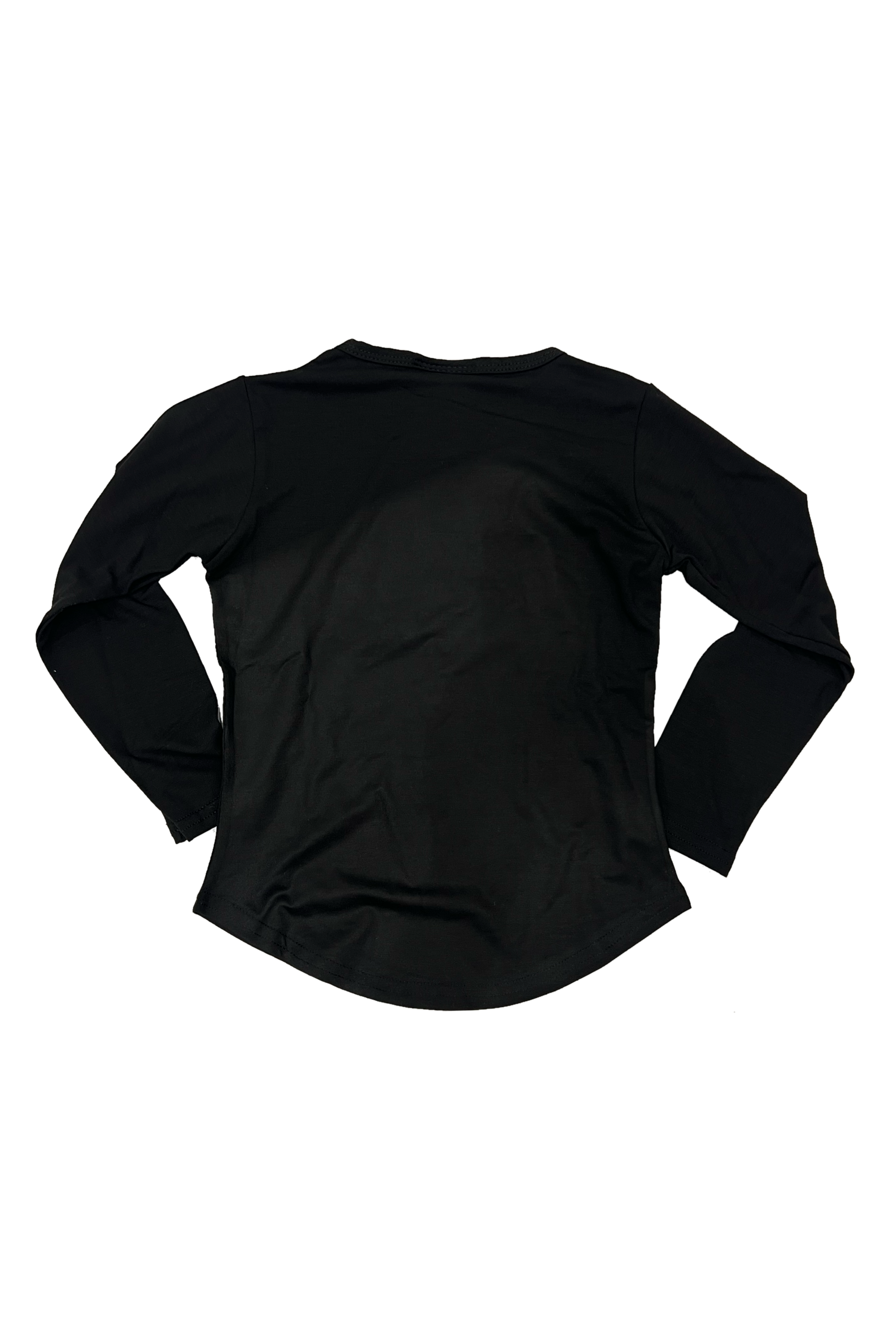 Black Sparkly Stars Long Sleeve T-Shirt