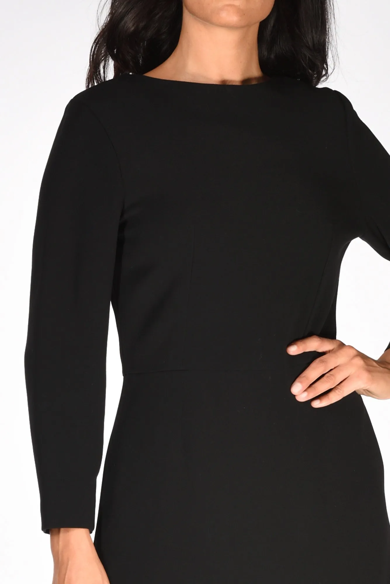 Black Women's Dress with Sleeves by Aspesi