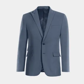 Blue steel peak lapel essential blazer.