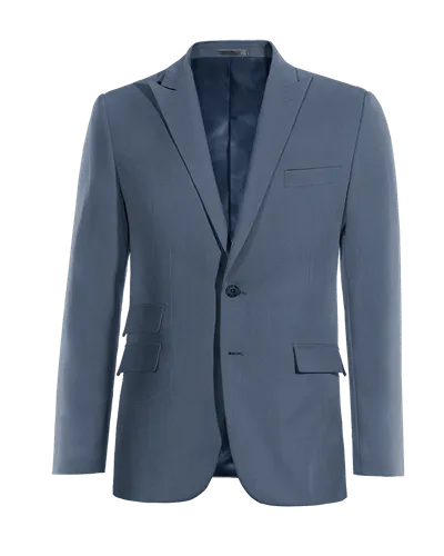 Blue steel peak lapel essential blazer.