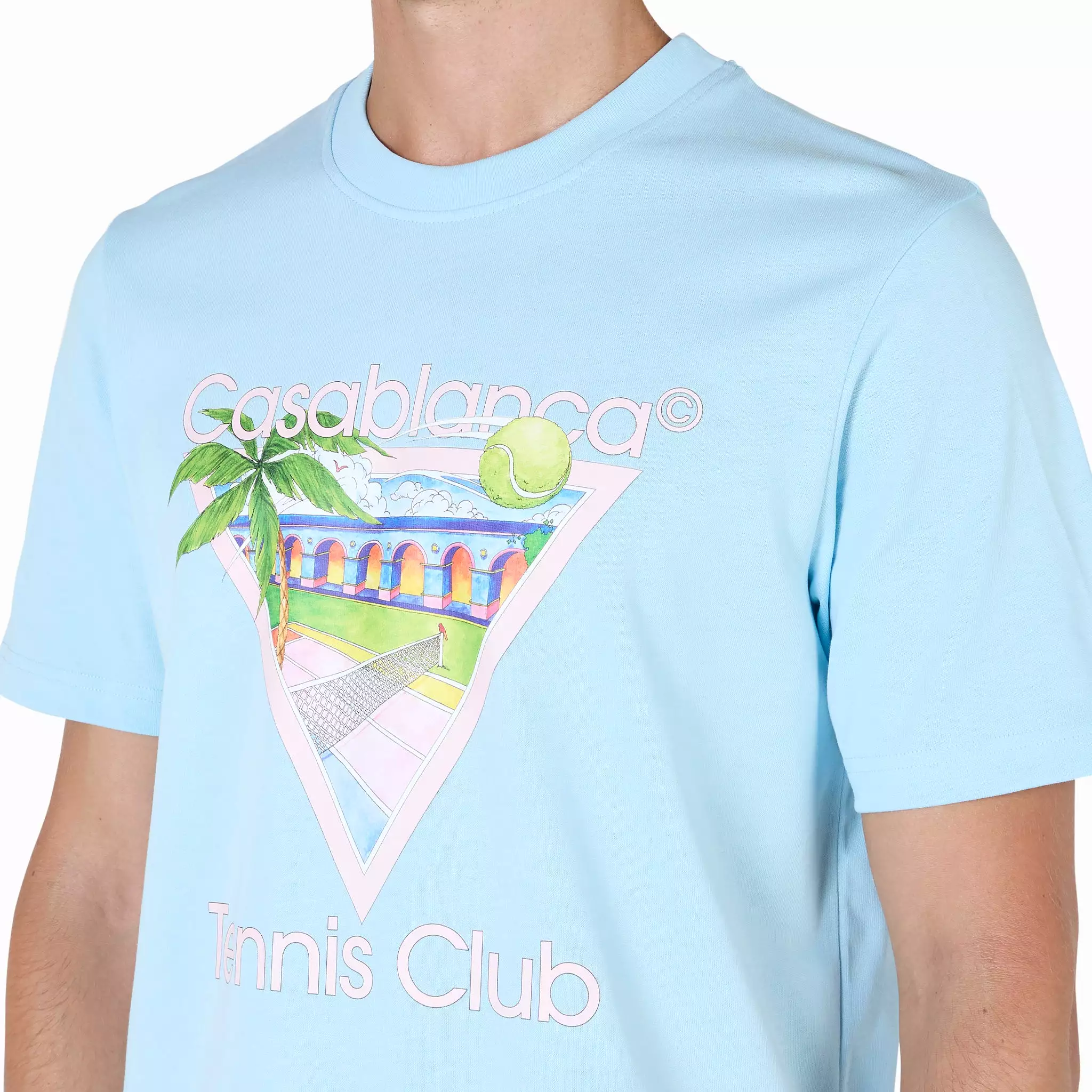 Blue Tennis Club Icon T-Shirt Screen Print