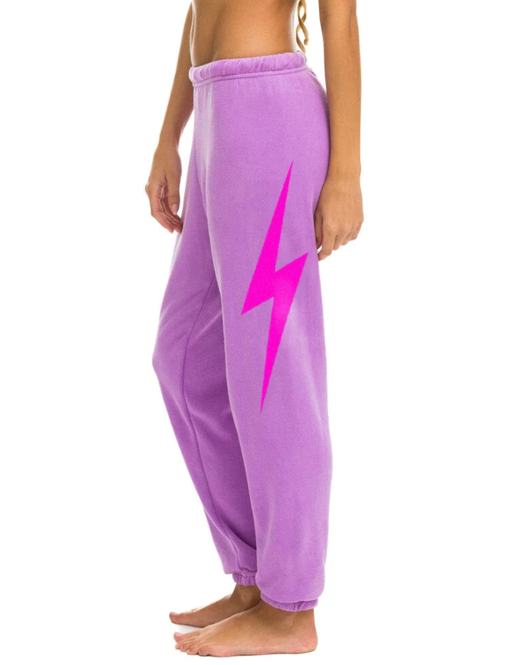 Bolt Women's Sweatpants, Bright Purple and Bright Pink