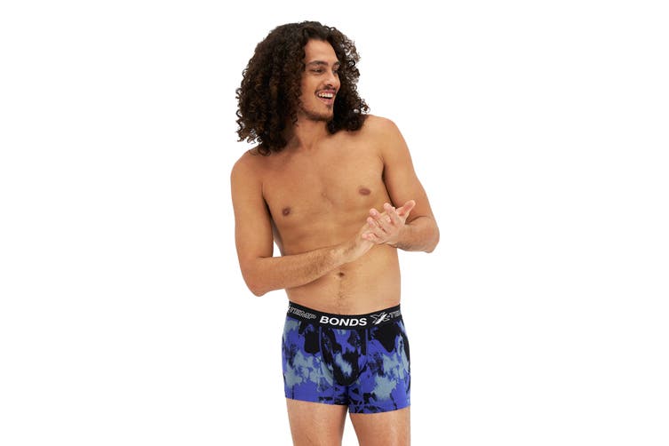 Bonds X-Temp Trunk Men's Underwear Trunks - Purple/Black Print - 2E6