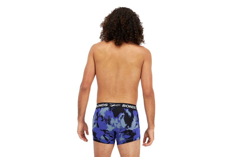 Bonds X-Temp Trunk Men's Underwear Trunks - Purple/Black Print - 2E6