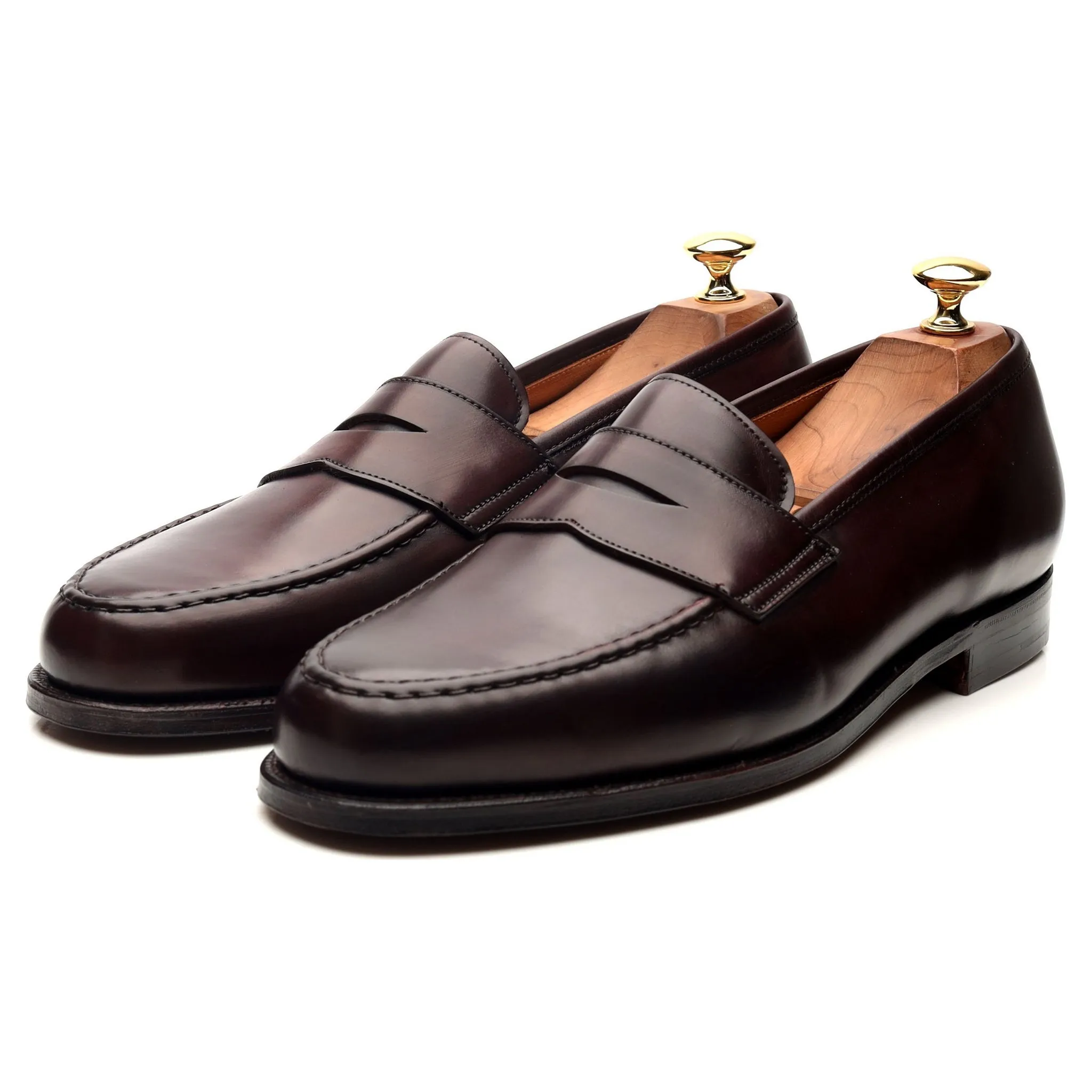 Boston Burgundy Leather Loafers UK 9.5 E