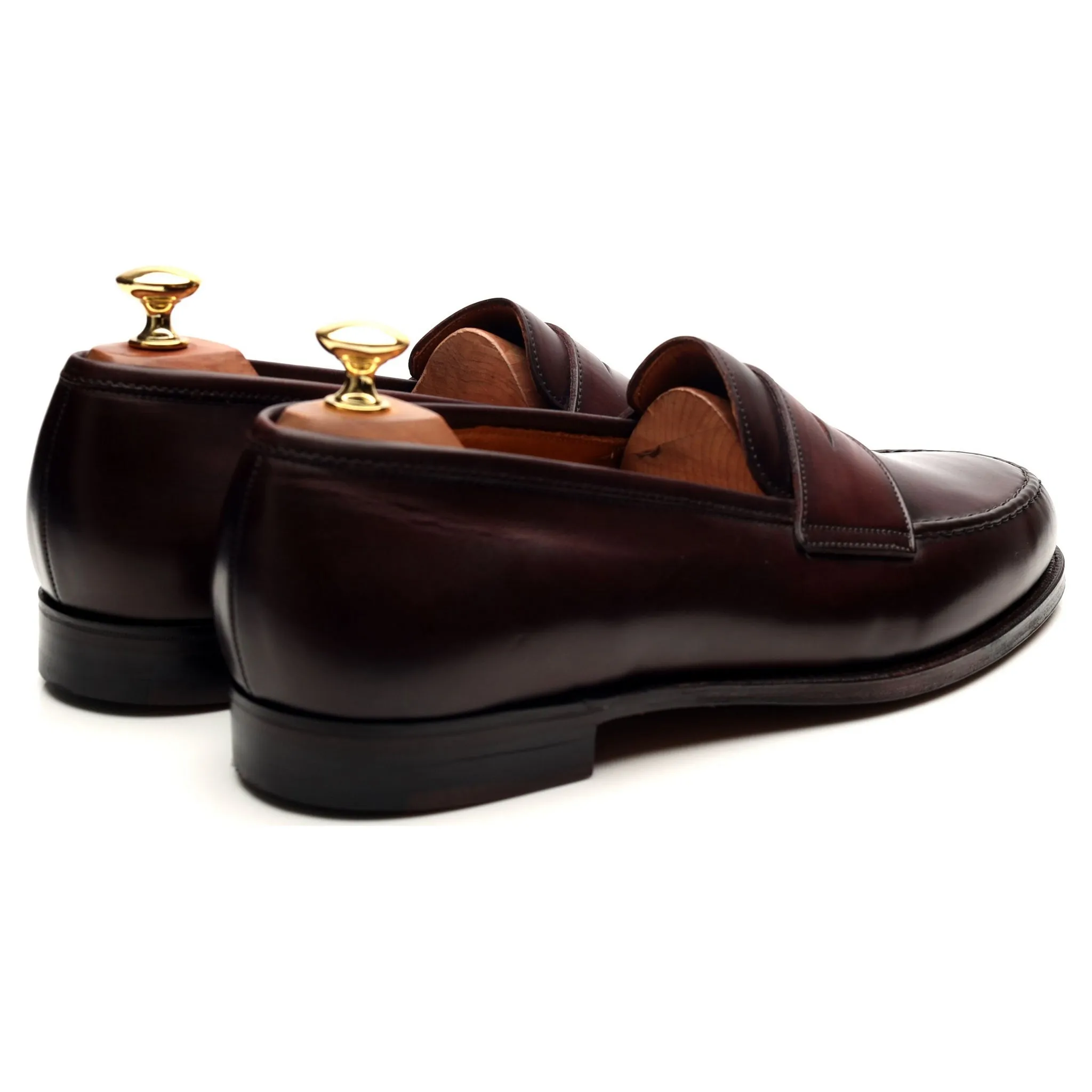 Boston Burgundy Leather Loafers UK 9.5 E