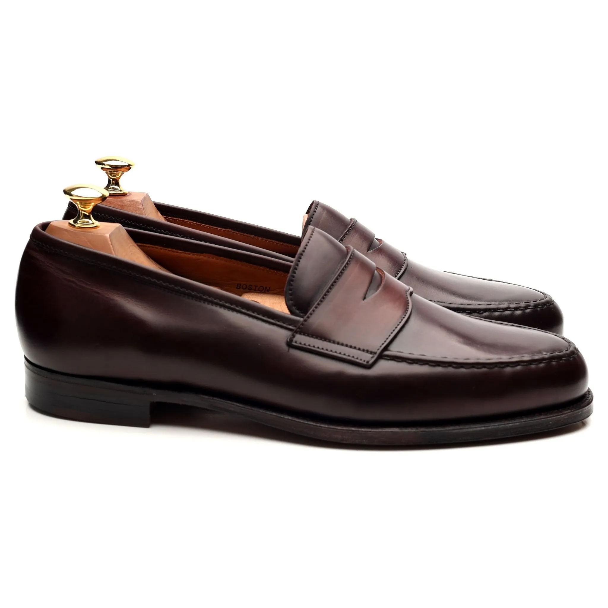 Boston Burgundy Leather Loafers UK 9.5 E