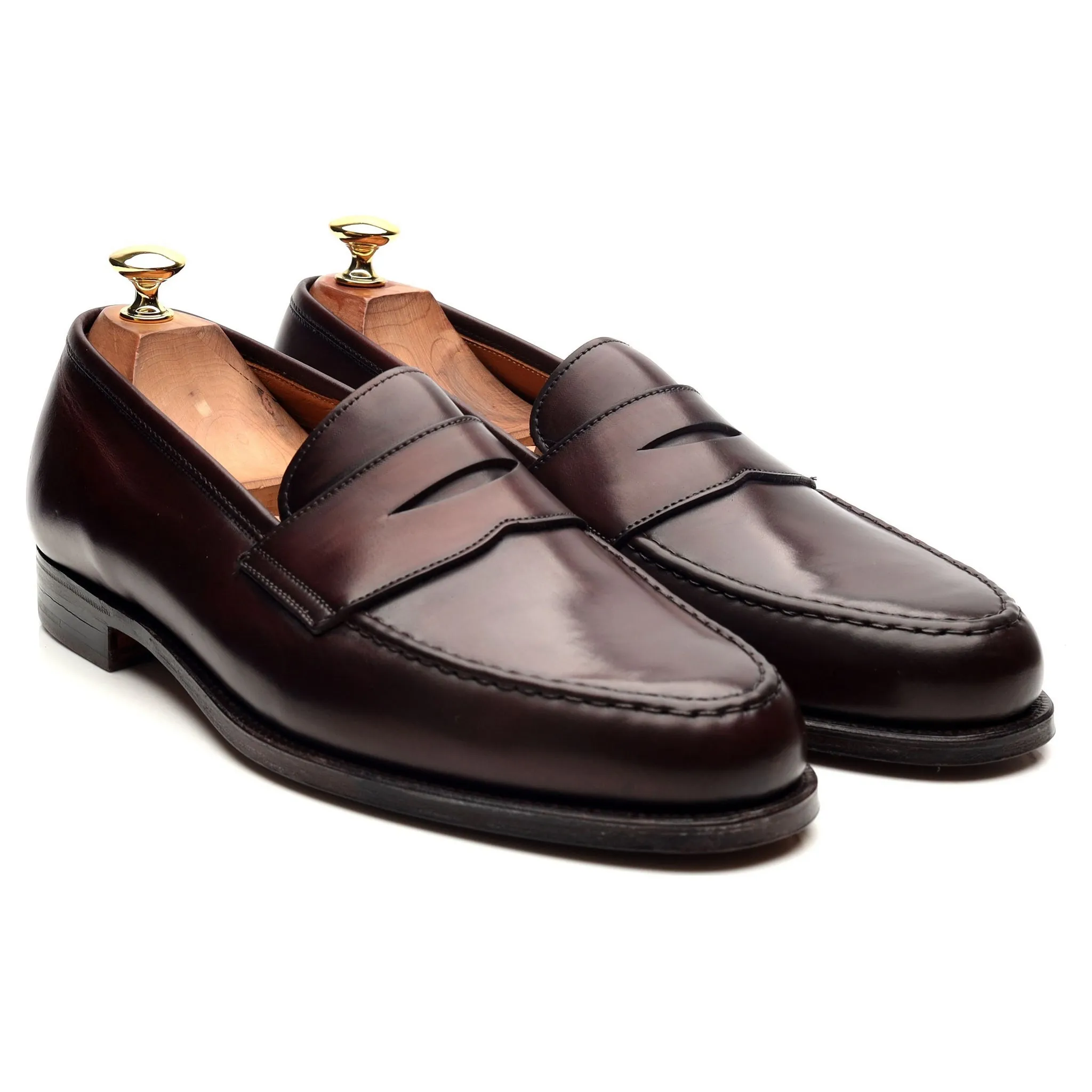 Boston Burgundy Leather Loafers UK 9.5 E