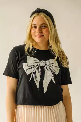 Bow Graphic Tee Black