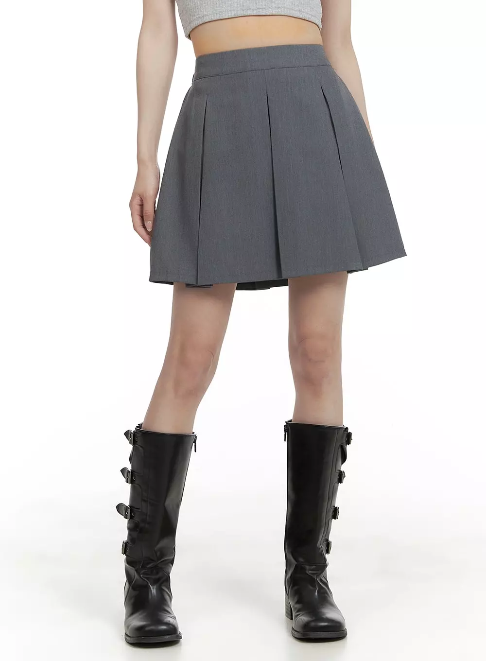 Box Pleat Mini Skirt - CA403