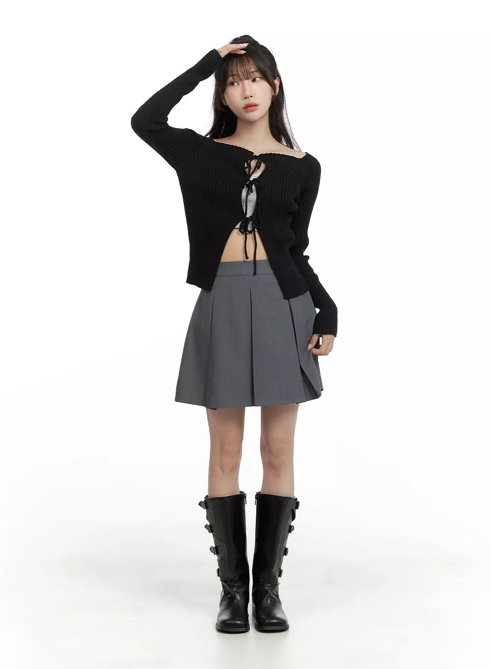 Box Pleat Mini Skirt - CA403