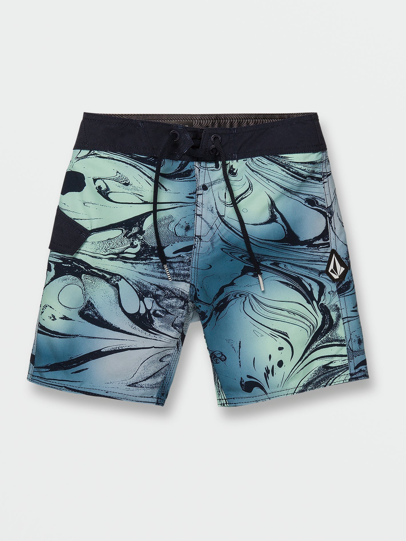 Boys Marble Stripe Swim Trunks