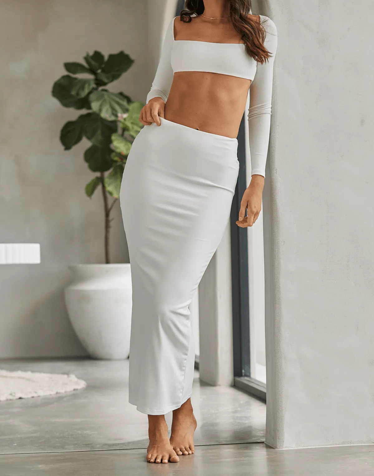 Maxi Skirt in White for Broadway Shows