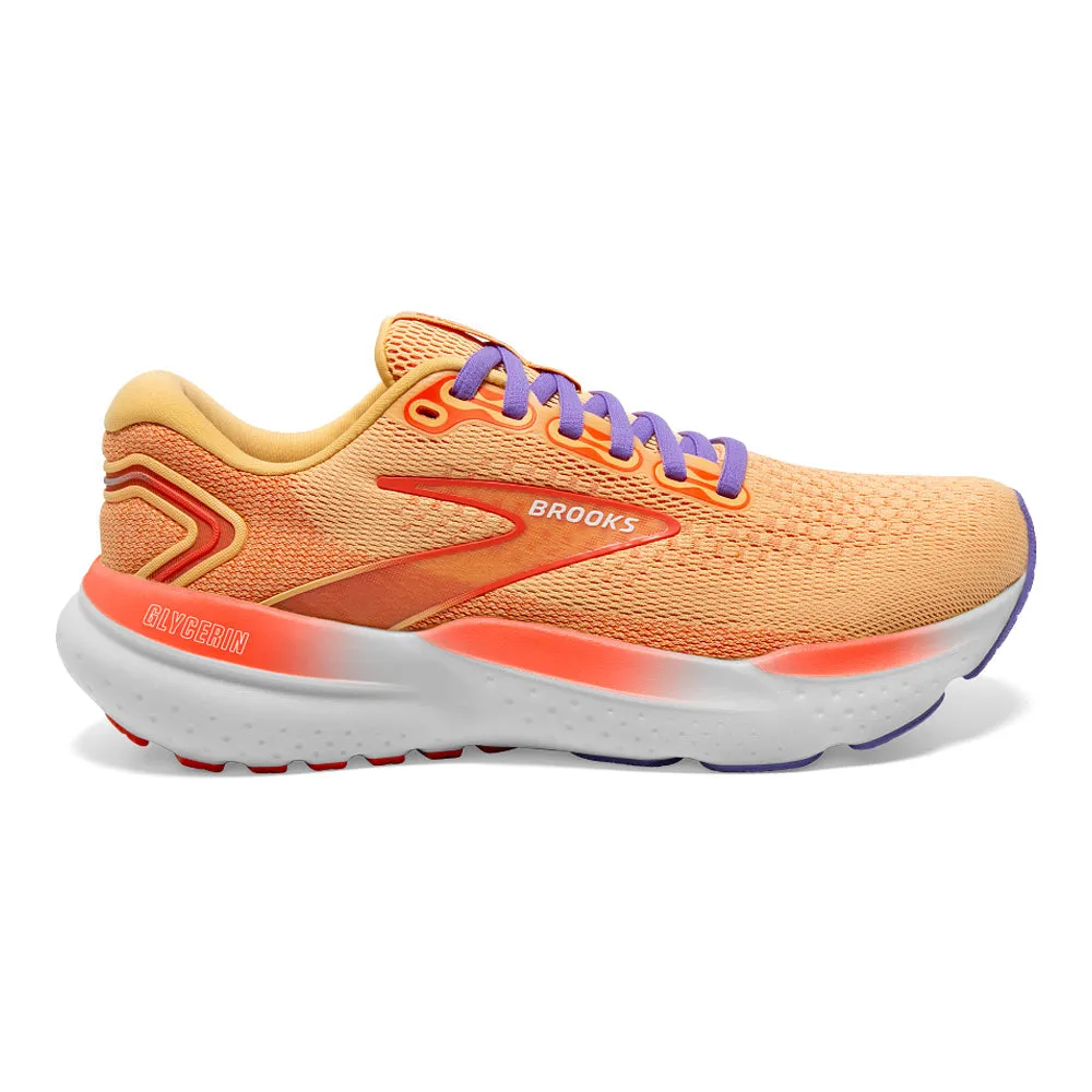 Brooks Glycerin 21 Women's Running Shoes - Sunburst/Nasturtium/Purple - Size 9 B Medium