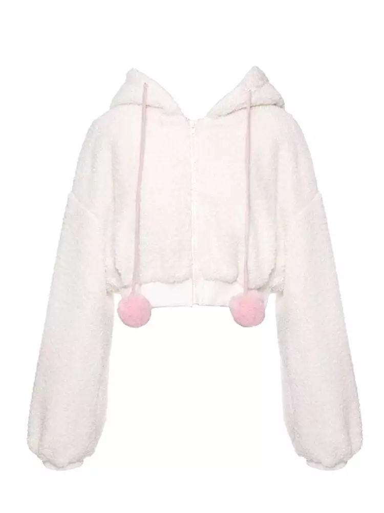 Bunny Hooded Top and Cute Bunny Mini Skirt - Kimi