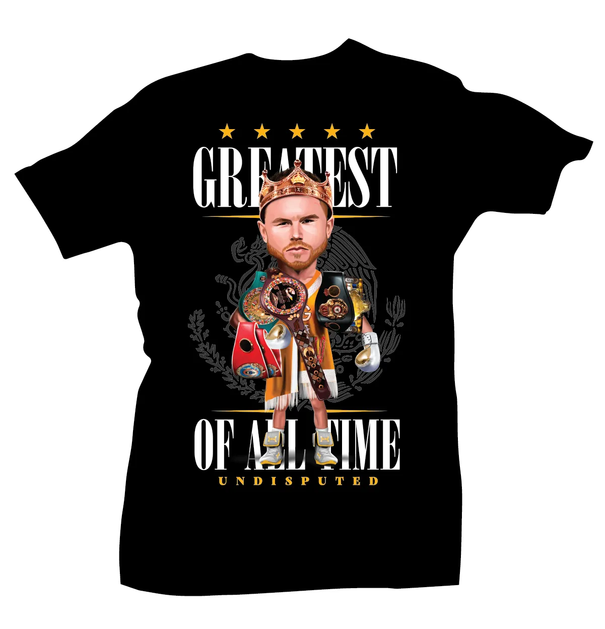 Canelo Alvarez Greatest of All Time Black T-Shirt
