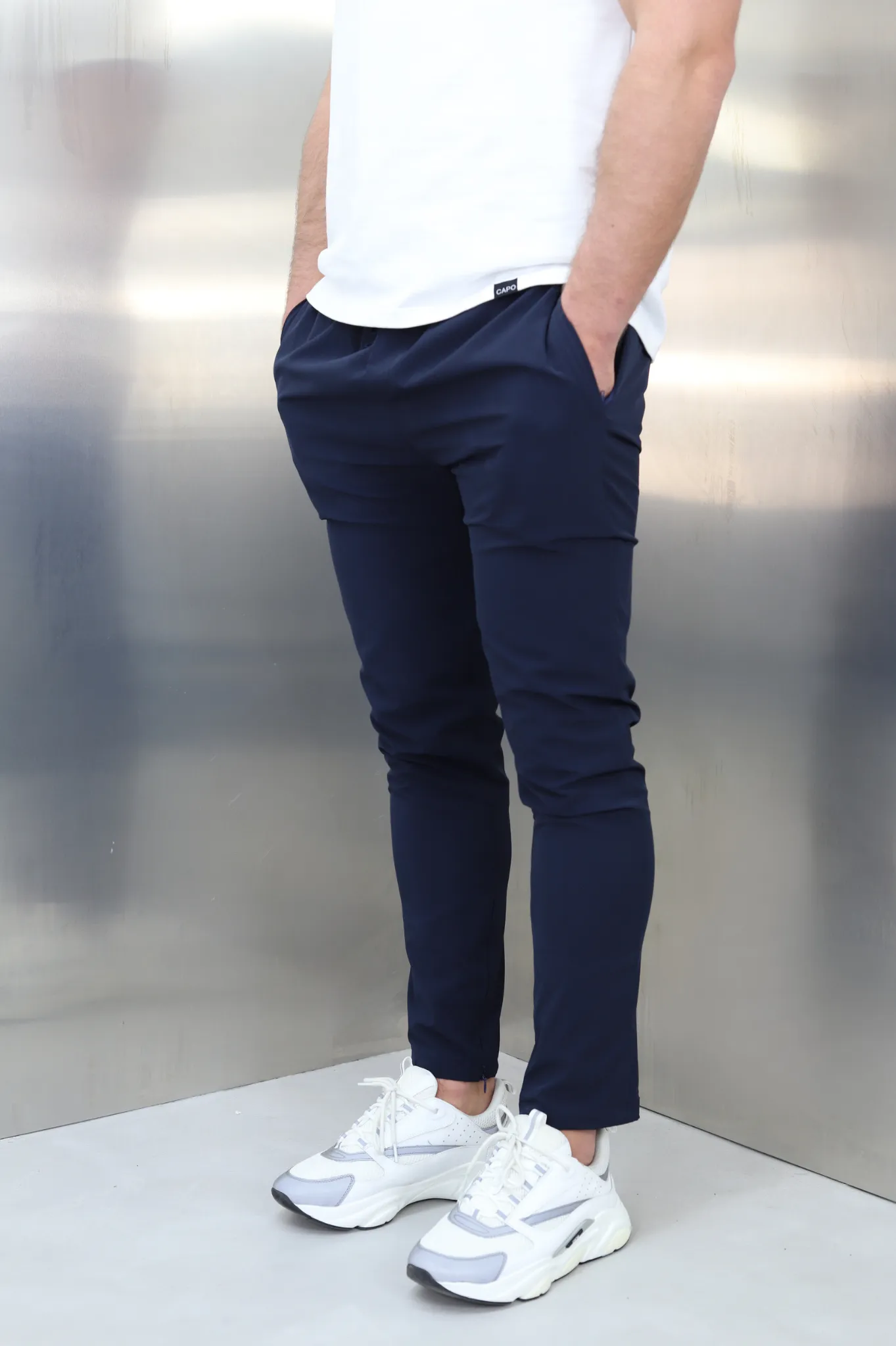 Capo Men's Hybrid Smart Trousers - Navy