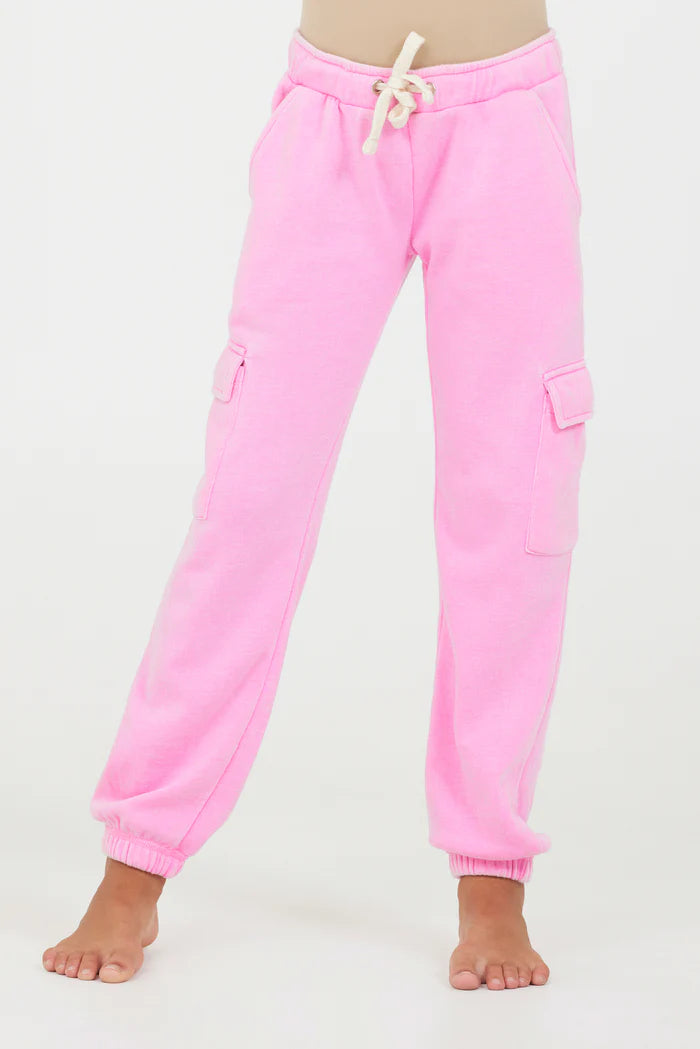 Cargo Jogger Sweatpants - Pink