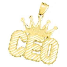 CEO Crown DC Pendant, 10K Yellow Gold - Enhanced Google search optimization, optimized SEO.