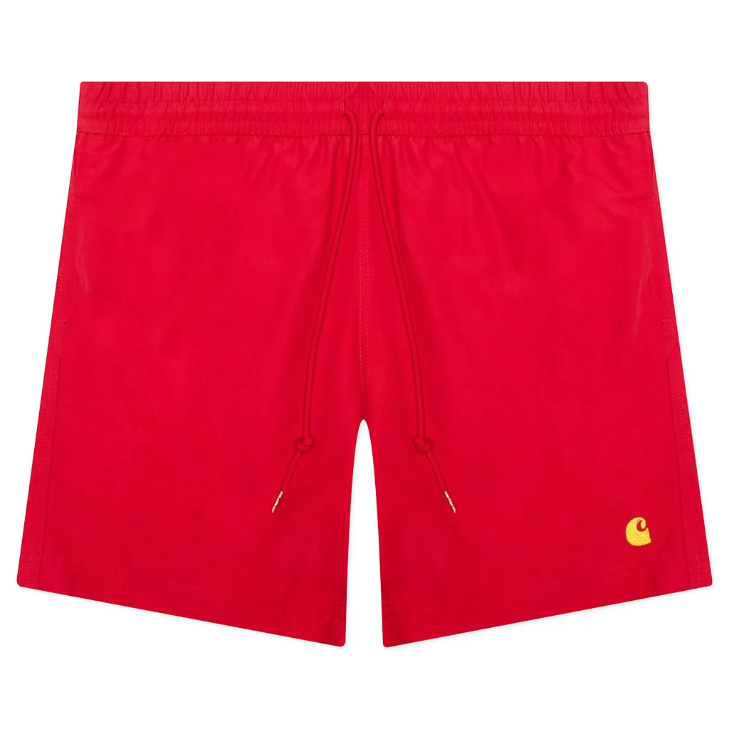 Cornel/Gold Chase Swim Trunks