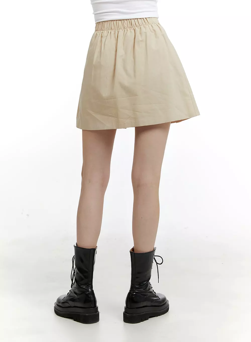 Cotton Mini Skirt Pleated CA401