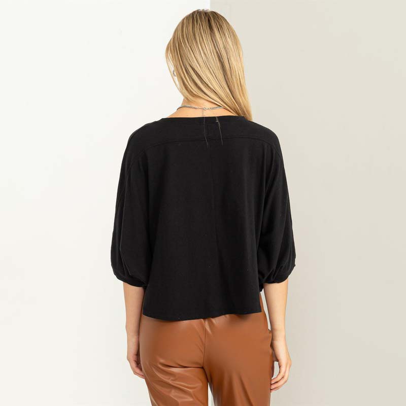 Cropped Basic Tee, Oversized Drop Shoulder Fit