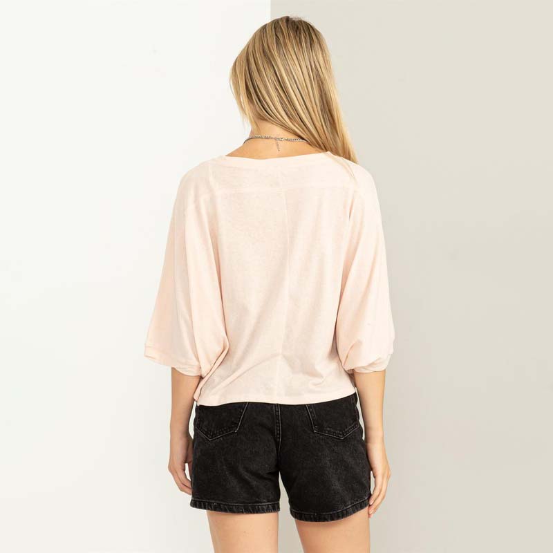 Cropped Basic Tee, Oversized Drop Shoulder Fit