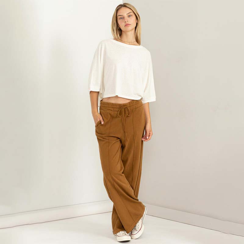 Cropped Basic Tee, Oversized Drop Shoulder Fit