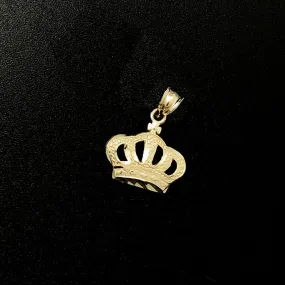 Crown Micro DC 10K Yellow Gold Pendant