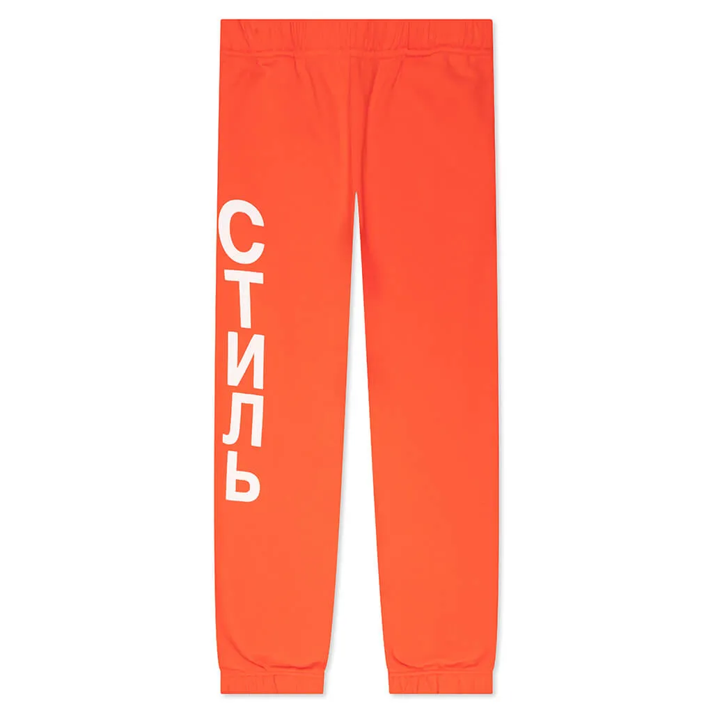 Orange/White CTNMB Sweatpants