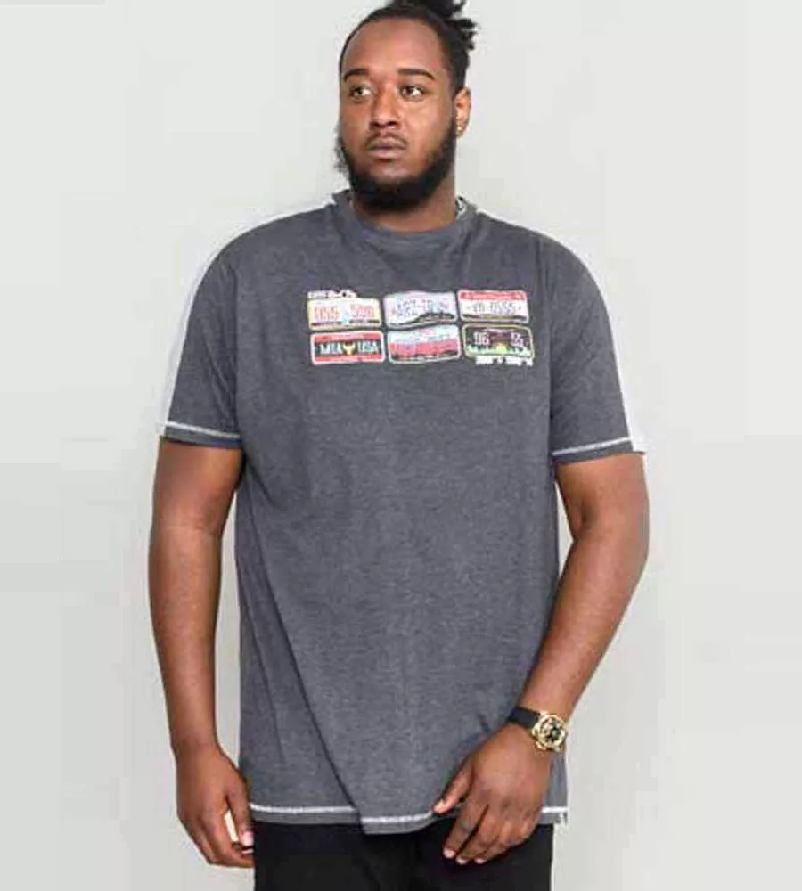 Big Men's American Number Plate Printed T-shirt (Soho)