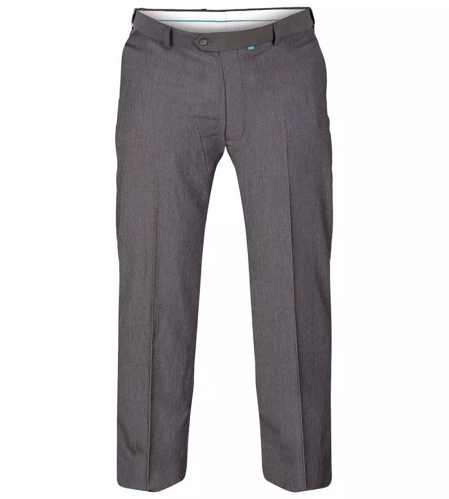 D555 Charcoal Stretch Dress Trouser with Extenda Waist for Big Men (SUPREME CHARCOAL)