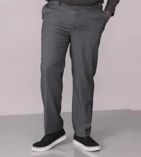 D555 Charcoal Stretch Dress Trouser with Extenda Waist for Big Men (SUPREME CHARCOAL)