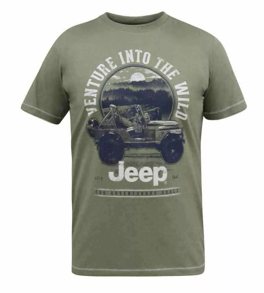 Big Mens Jeep Printed T-Shirt - Official Licensed Product (HIBBERT) by D555