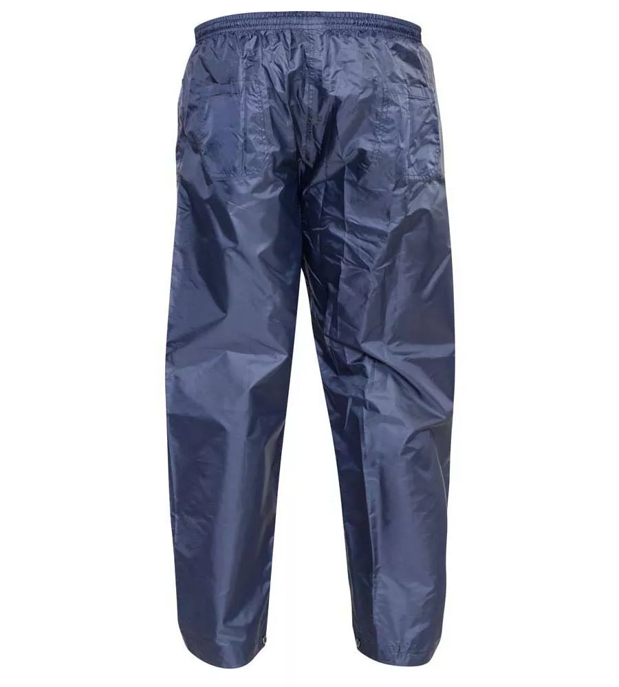 D555 Big Mens Navy Packaway Rain Over Trouser - Elba Navy