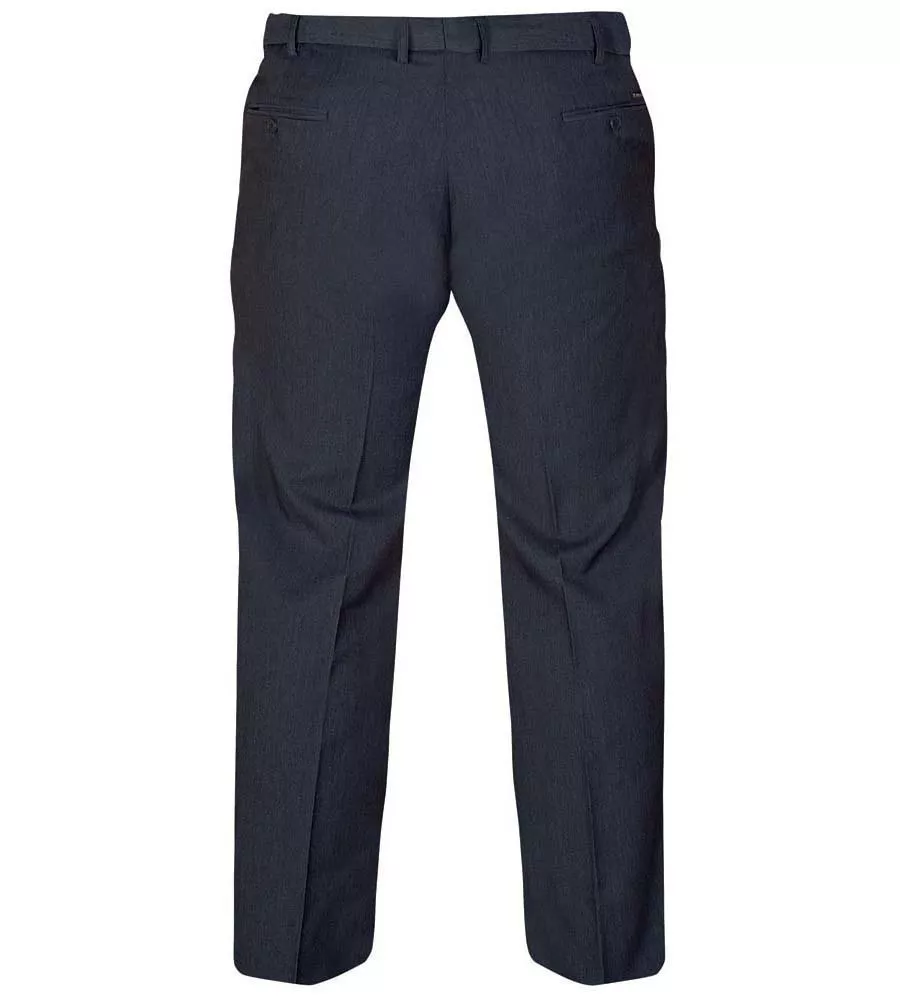 D555 Navy Stretch Dress Trouser with Extenda Waist for Big Men (SUPREME NAVY)