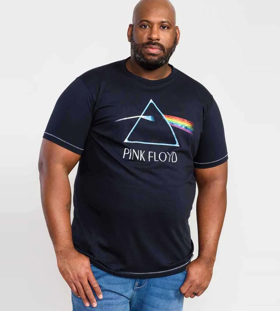 Big Mens Pink Floyd Printed T-Shirt - Official Licensed Product (ECLIPSE) by D555