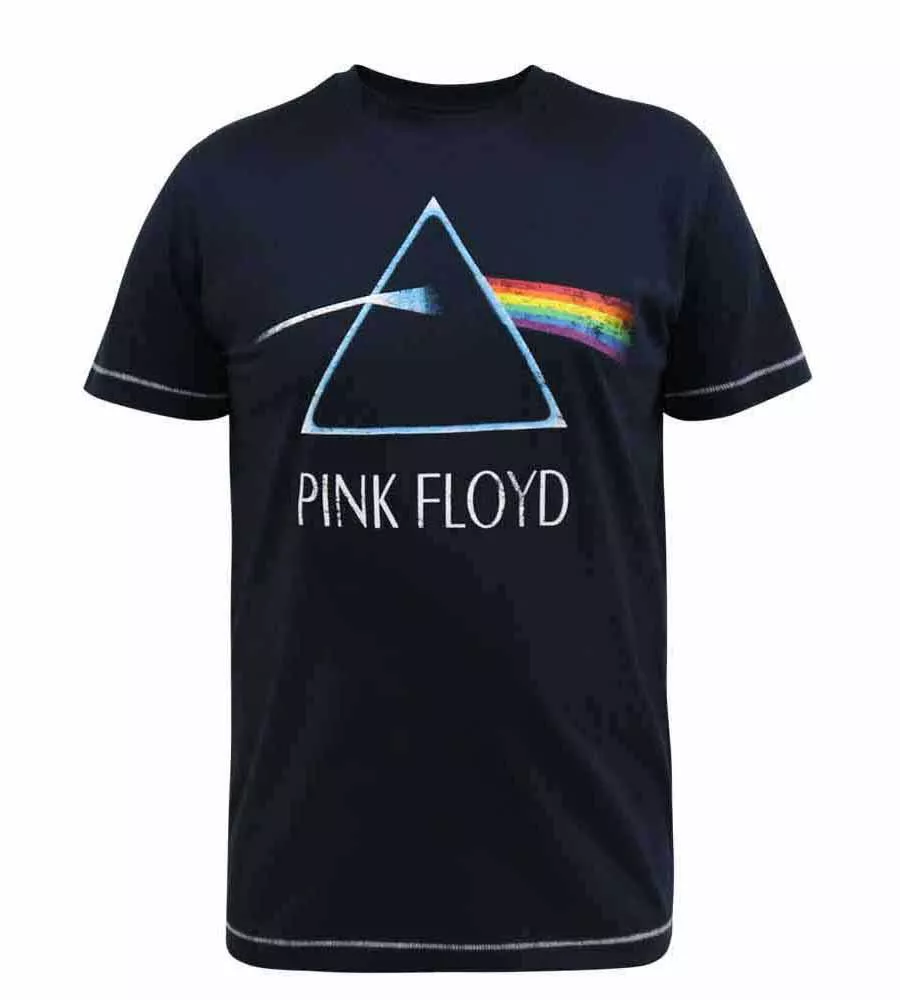 Big Mens Pink Floyd Printed T-Shirt - Official Licensed Product (ECLIPSE) by D555