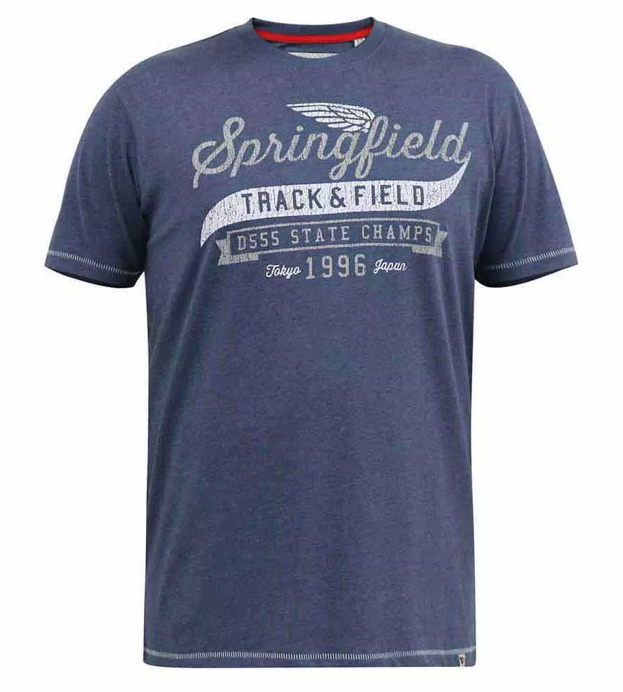 D555 Mens Springfield Track and Field Printed T-Shirt (AXEL)