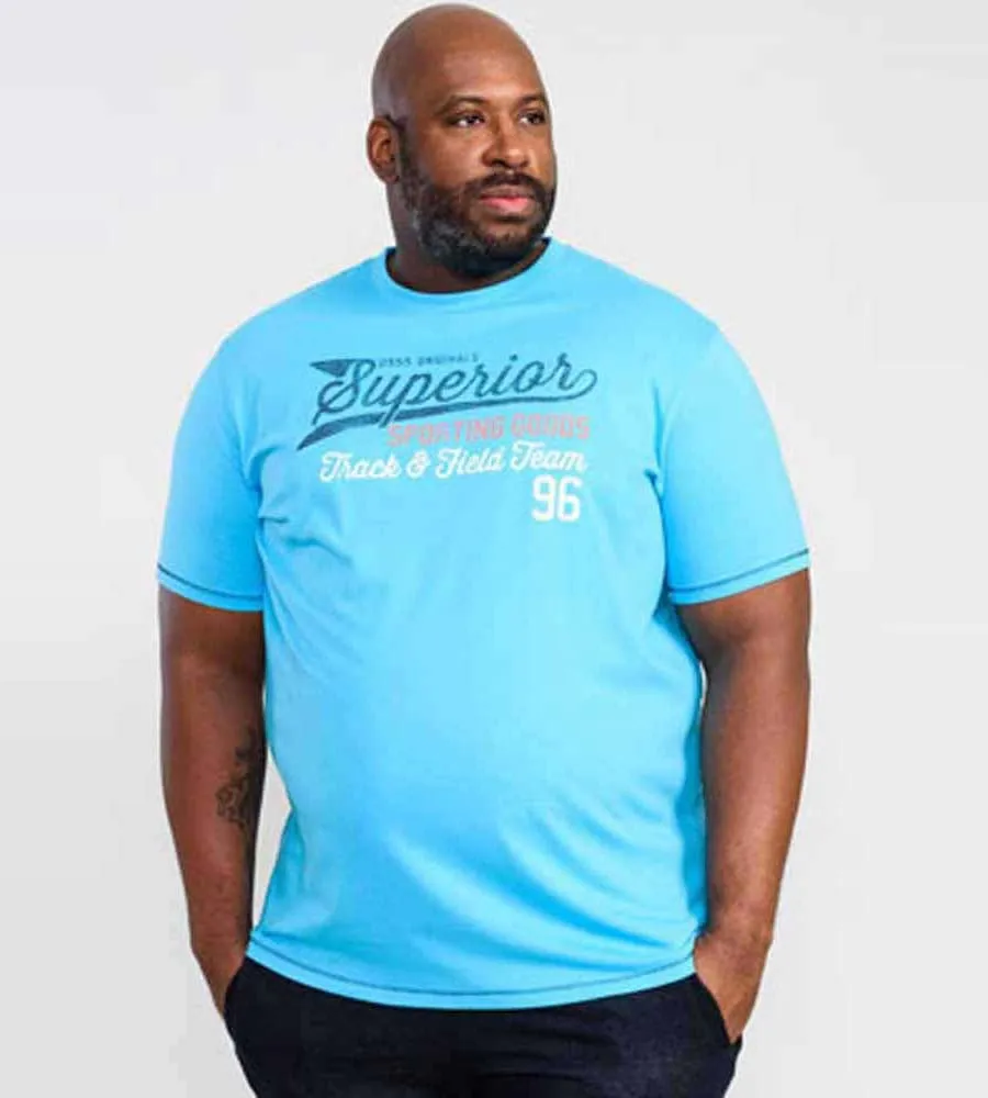 Big Mens Superior Sports Printed T-Shirt (RUSHDEN) by D555