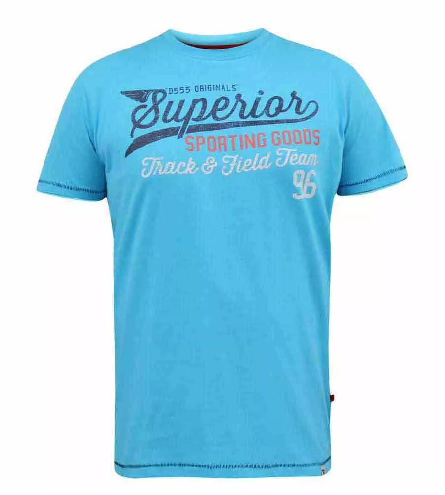 Big Mens Superior Sports Printed T-Shirt (RUSHDEN) by D555