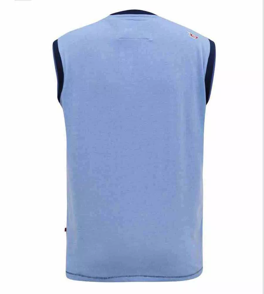 D555 BRETTON Big Mens Sleeveless Surfboard Printed T-Shirt