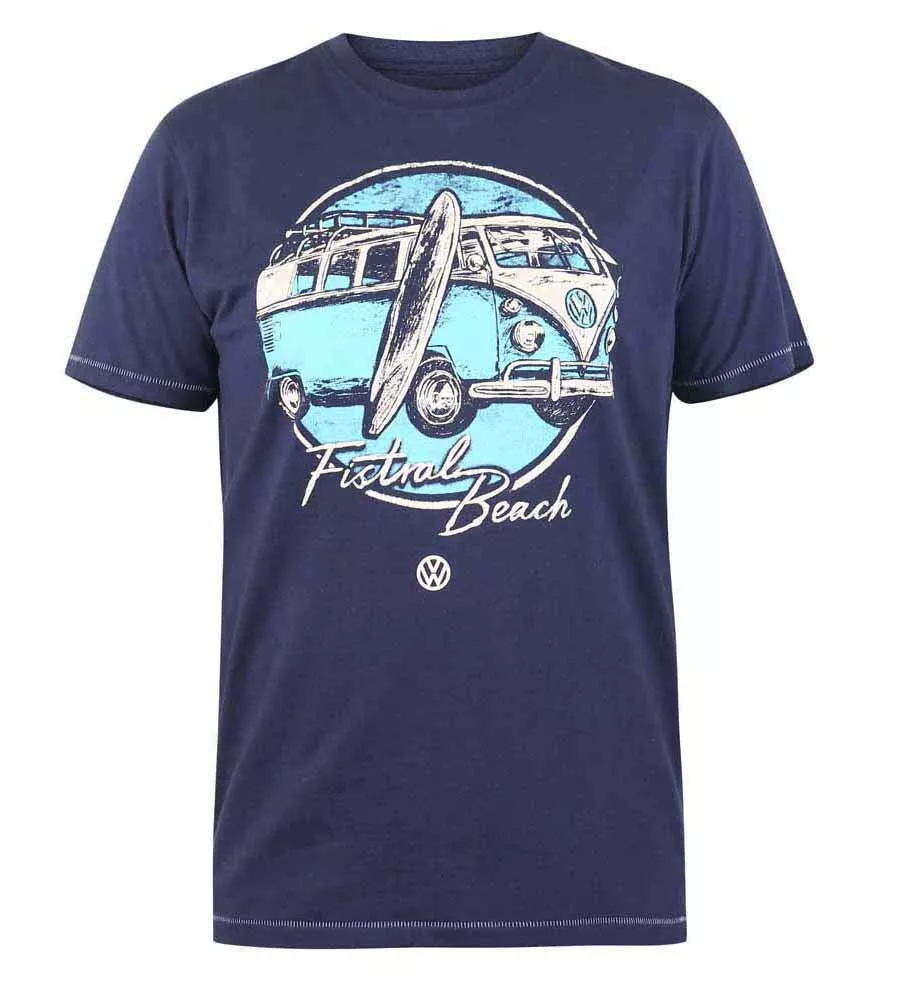 D555 WINTERTON Big Mens VW Campervan Official Licensed Product T-Shirt