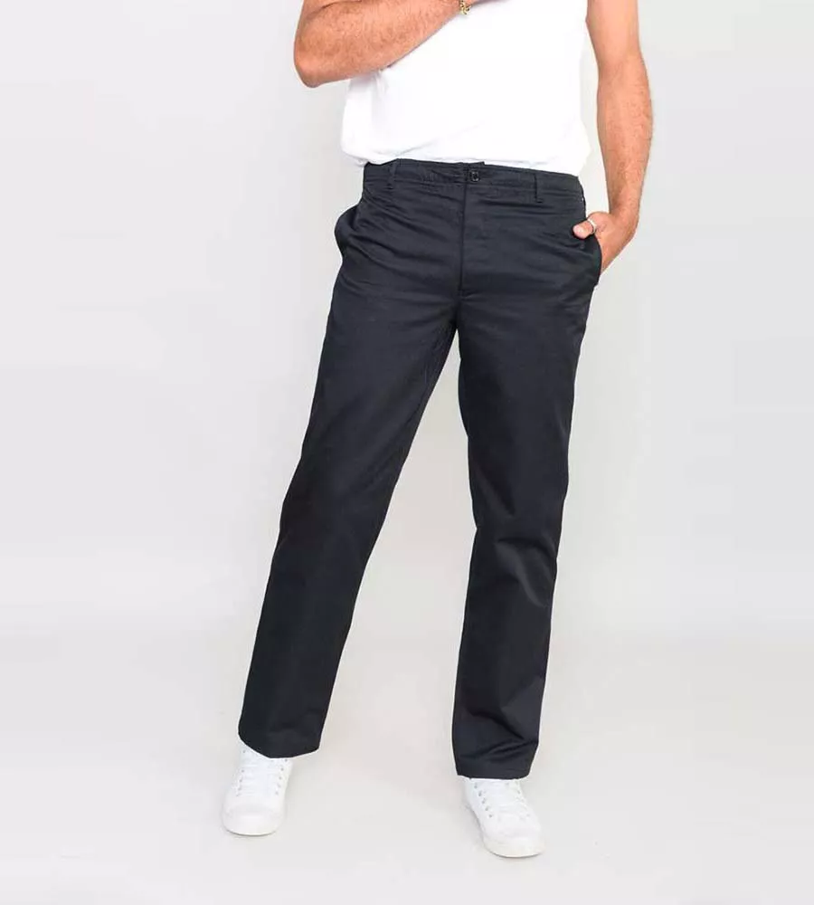 D555 Black Rugby Trouser with Full Elasticated Waist for Men (BASILIO BLACK)