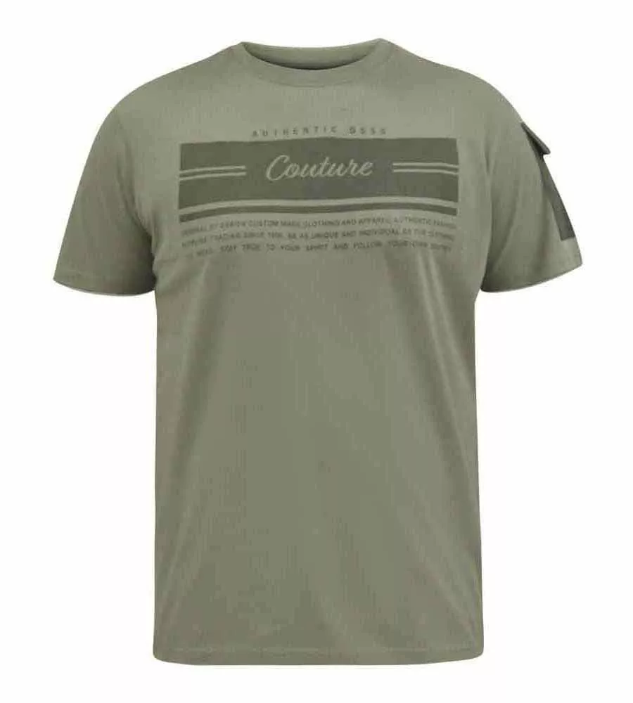 Men's Couture Printed T-Shirt With Sleeve Pocket by D555 (YARWELL)